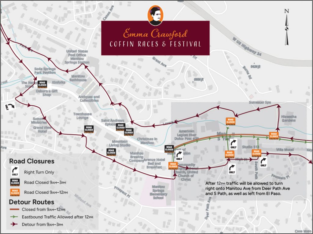 Map of road closures